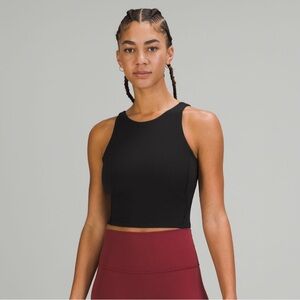 Lululemon Black High-Neck Cropped Tank
